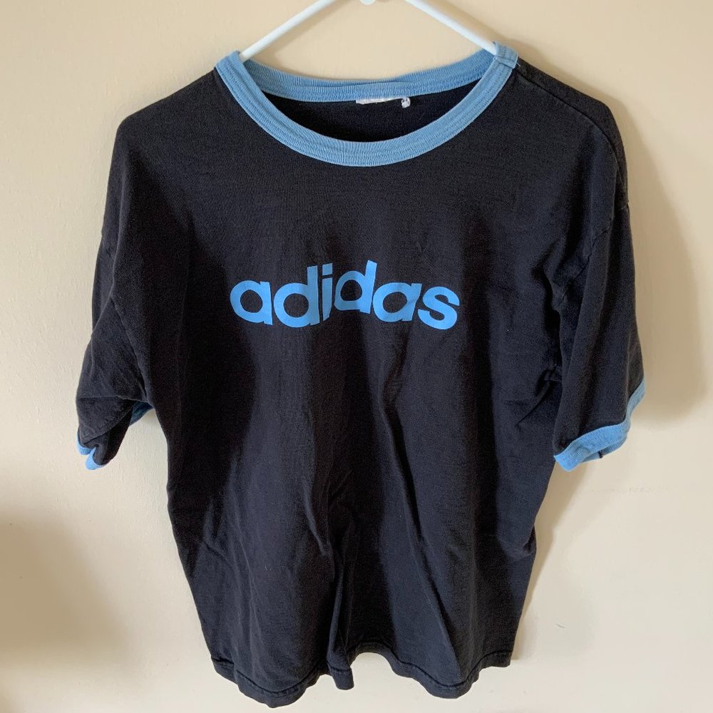 Adidas Male Black/Blue T-Shirt